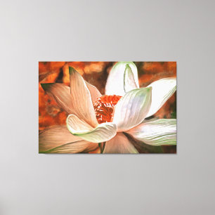 Lienzo Pintura digital flor de loto