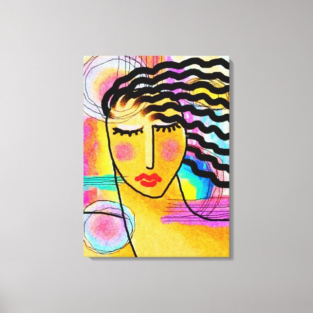 Lienzo Pintura digital resumida del Día de Verano Calient (Anverso)