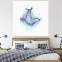 Pintura en acuarela de foca azul