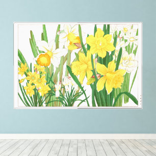 Lienzo Pintura en bloque de madera de narciso, Tanigami K