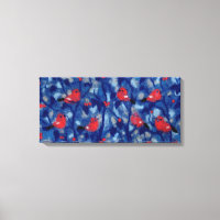 Pintura en fibra de Camachuelos, pájaros rojos y á