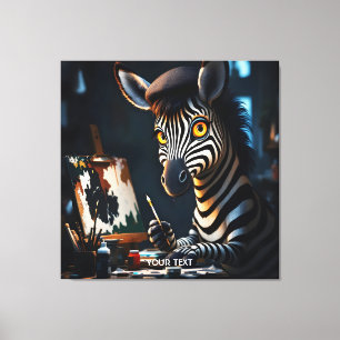 Lienzo Pintura facial de cebra suave