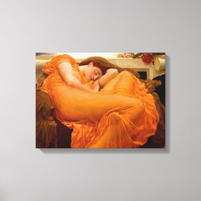 Lienzo Pintura Flamante De Junio De Frederic Leighton (Anverso)
