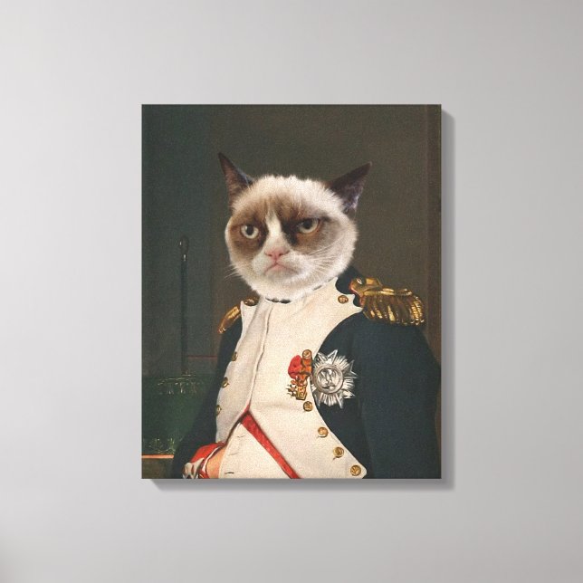 Lienzo Pintura Grumpy Cat Classic (Anverso)
