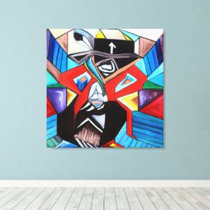 Lienzo Pintura inspirada en el cubismo de Picasso de Sagi