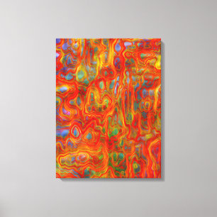 Lienzo Pintura líquida colorida psicodélica abstracta