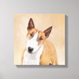Lienzo Pintura Miniatura de Bull Terrier - Cute Original 