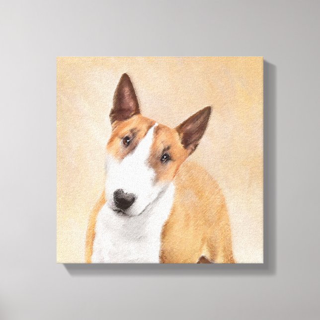 Lienzo Pintura Miniatura de Bull Terrier - Cute Original  (Anverso)