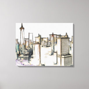 Lienzo Pintura moderna de tela de Nueva York