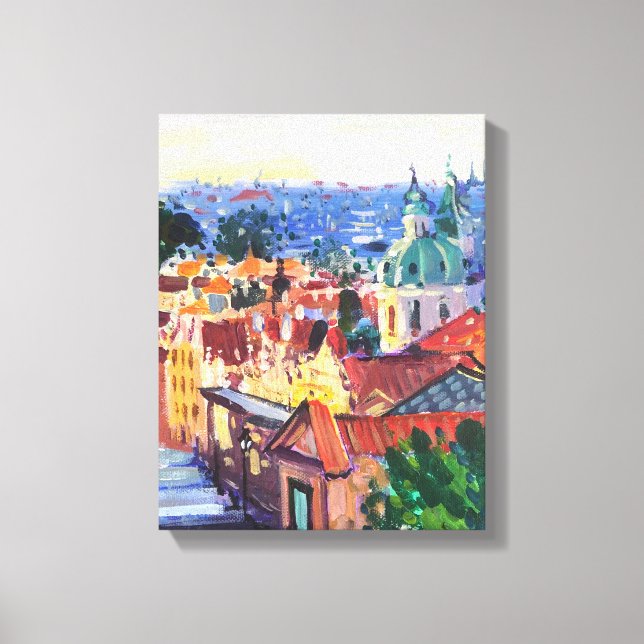 Lienzo Pintura moderna, Praga (Anverso)
