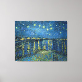 Lienzo Pintura nocturna de Van Gogh Starry Rhone