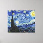 Lienzo Pintura nocturna Van Gogh Starry<br><div class="desc">Vincent Van Gogh (30 de marzo de 1853 a 29 de julio de 1890) fue un influyente pintor holandés posimpresionista. Este cuadro es Noche estrellada.</div>