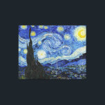 Lienzo Pintura nocturna Van Gogh Starry<br><div class="desc">Vincent Van Gogh (30 de marzo de 1853 a 29 de julio de 1890) fue un influyente pintor holandés posimpresionista. Este cuadro es Noche estrellada.</div>