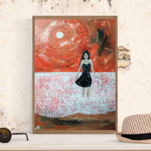 Lienzo Pintura oriental de atardecer de Alfred Fox