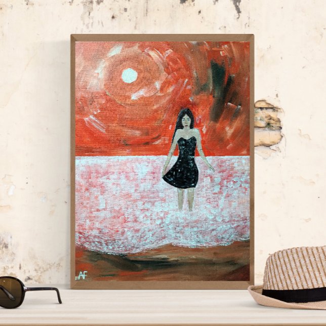 Lienzo Pintura oriental de atardecer de Alfred Fox (Not Actual Size)