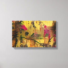 Lienzo Pintura oriental. Estilo japonés