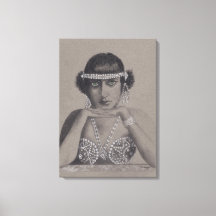 Pintura original de una estrella de cine silencios