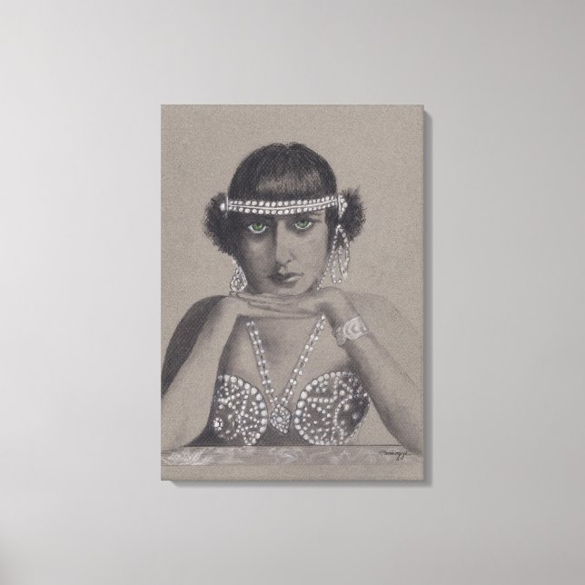 Lienzo Pintura original de una estrella de cine silencios (Anverso)