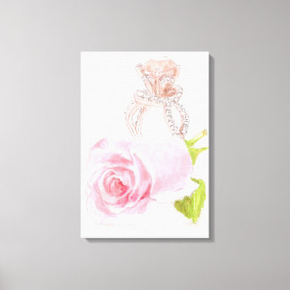 Lienzo Pintura original sobre lienzo, "Diamante rosado"