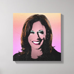 Lienzo Pintura pop de Kamala Harris