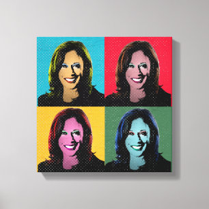 Lienzo Pintura pop de Kamala Harris