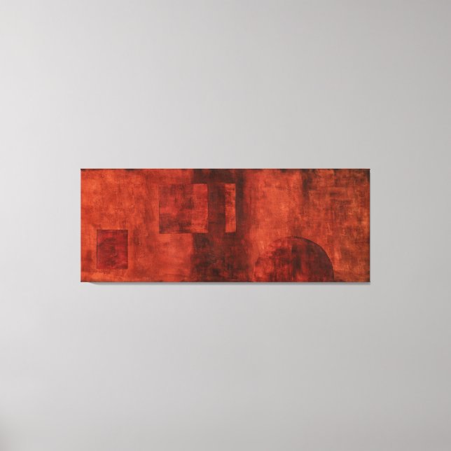 Lienzo Pintura profunda de cañones con formas geométricas (Anverso)