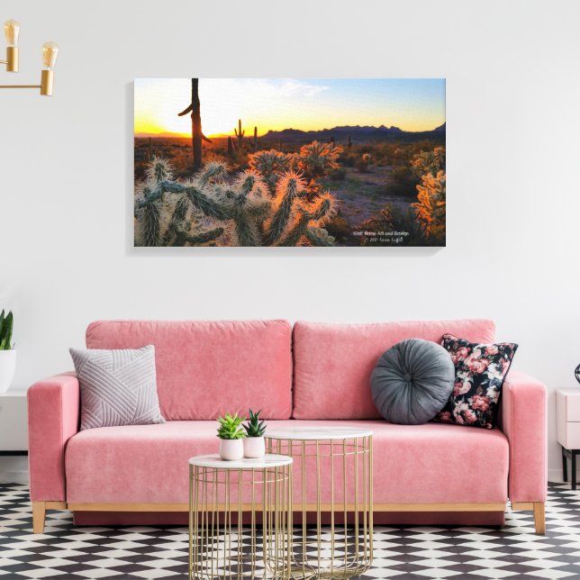 Lienzo Pintura puesta de sol en el desierto de Sonoran (Insitu (Sala de estar))