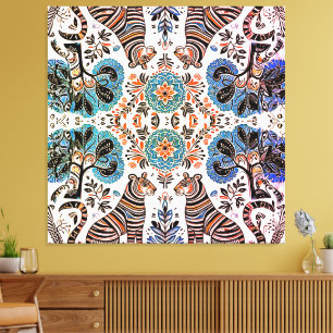 Lienzo pintura simple de madhubani