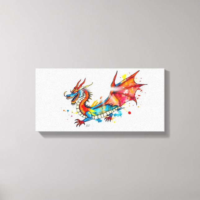 Lienzo Pinturas abstractas Dragón (Anverso)