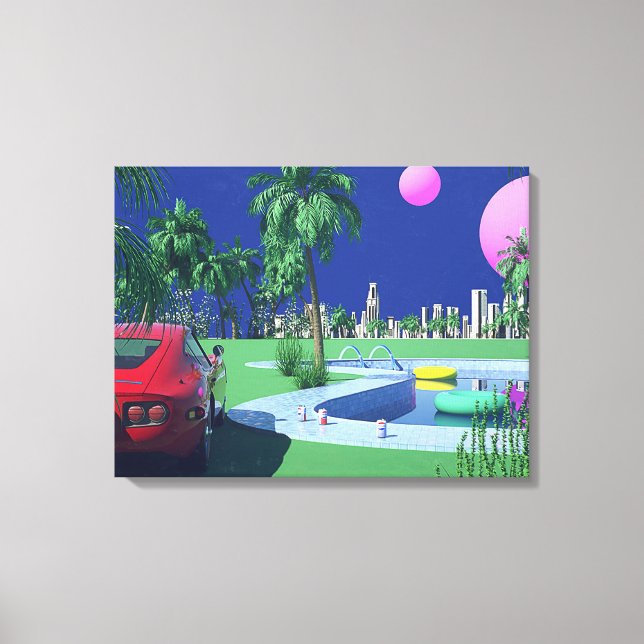 Lienzo pinturas artísticas de hiroshi nagai ciudad pop y  (Anverso)