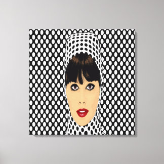 Lienzo Pinturas de pared de Chica retro de pop vintage Pe