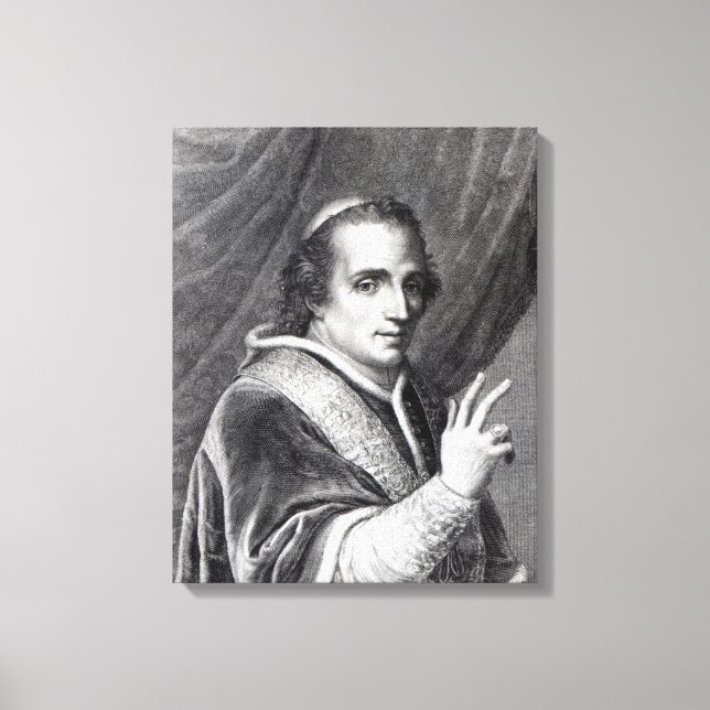 Lienzo Pío VII, grabado por Rafaello Morghen (Anverso)