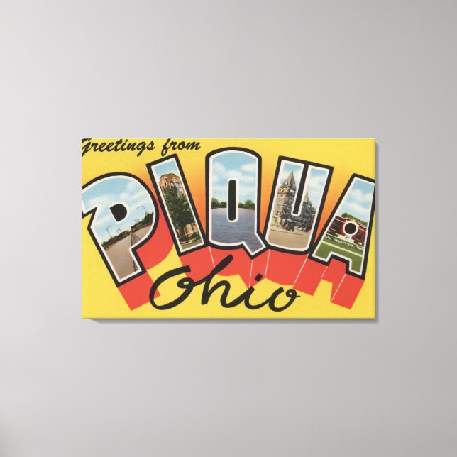 Lienzo Piqua, OhioGrandes EscenasPiqua, OH (Anverso)