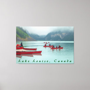 Lienzo Piragüismo en el lago Louise