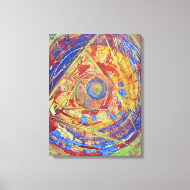 Lienzo Pirámide Abstracta (Anverso)