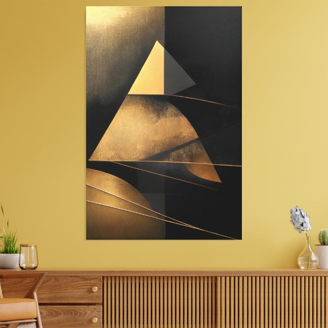 Lienzo Pirámide Retro del Tiempo (Insitu (Sala de estar))