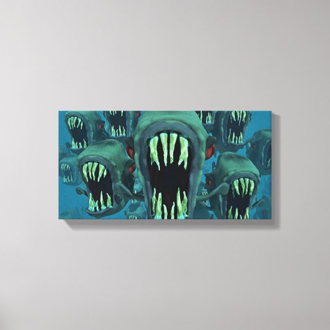 Lienzo Piranhas-| Zazzle_Growshop. (Anverso)