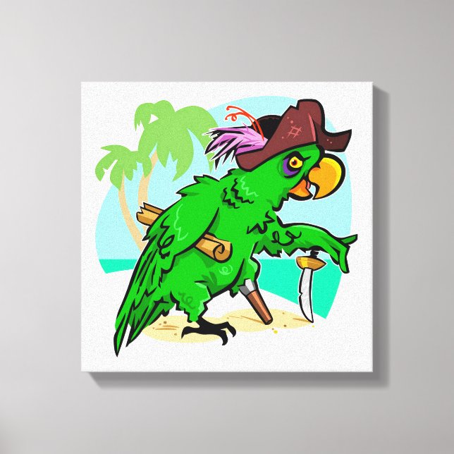 Lienzo Pirate Parrot (Anverso)