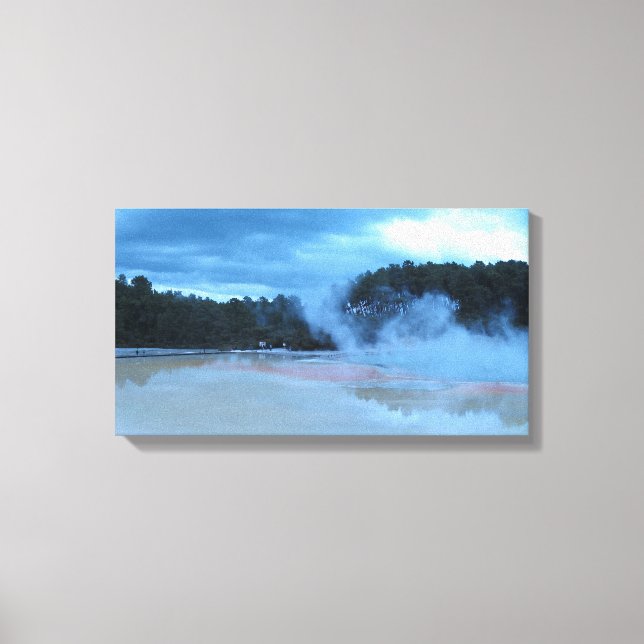 Lienzo Piscina de champán cerca de Rotorua Nueva Zelanda (Anverso)