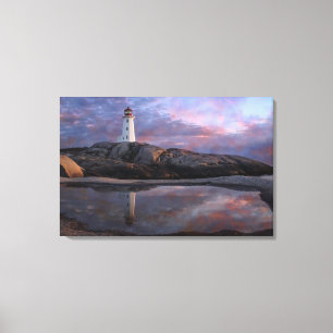 Lienzo Piscina de la marea por el faro