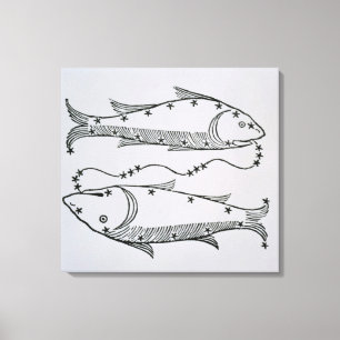 Lienzo Piscis (los pescados) un ilustracion del 'poeta