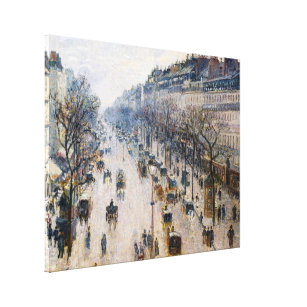 Lienzo Pissarro - Boulevard Montmartre, invierno por la m
