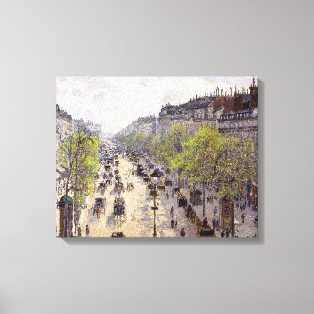 Lienzo Pissarro - Boulevard Montmartre, Primavera (Anverso)