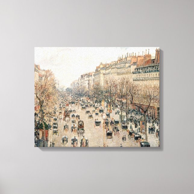 Lienzo Pissarro - Boulevard Montmartre, Sol de Tarde (Anverso)