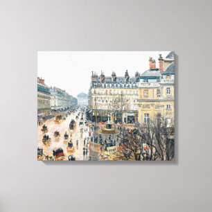 Lienzo Pissarro - Plaza del Teatro Francés, París,