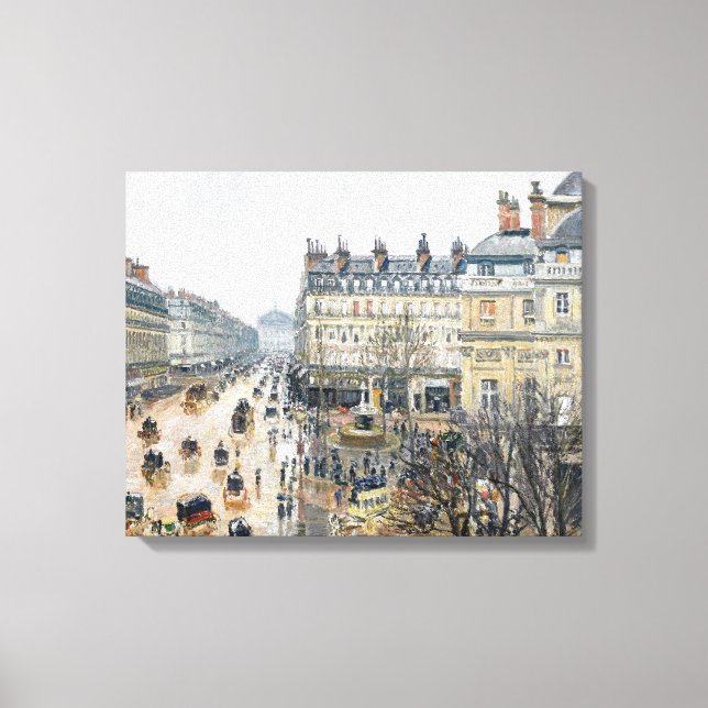 Lienzo Pissarro - Plaza del Teatro Francés, París, (Anverso)