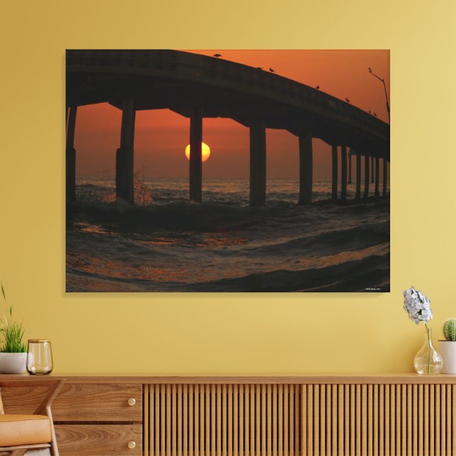 Lienzo Pista de playa Sunset Ocean de San Diego Californi (Insitu (Sala de estar))