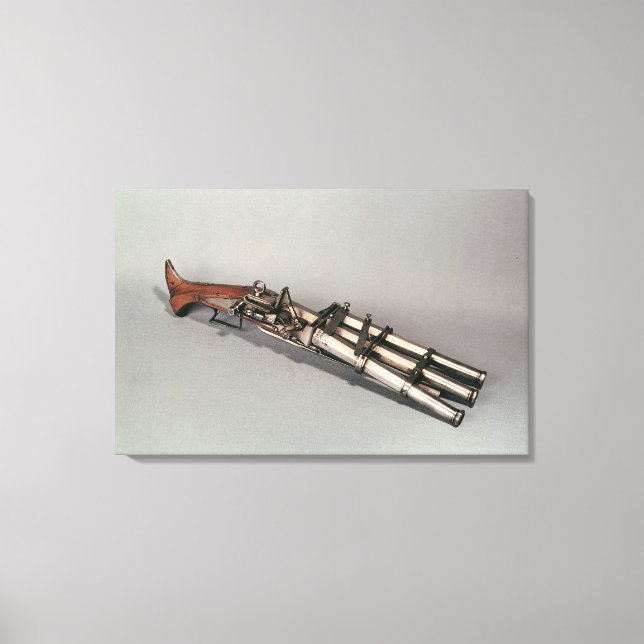 Lienzo Pistola triple (Anverso)