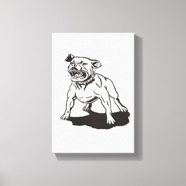 Lienzo Pitbull pintado a mano por Mark Elsen (Anverso)