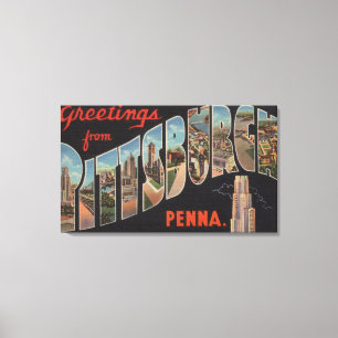 Lienzo Pittsburgh, Pennsylvania - escenas grandes de la